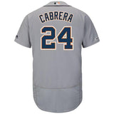 Miguel Cabrera Detroit Tigers Majestic Road Flex Base Collection Player Jersey - Gray