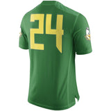 Oregon Ducks Nike #24 Limited Football Jersey - Apple Green