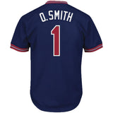 Ozzie Smith St. Louis Cardinals Mitchell & Ness Cooperstown Collection Big & Tall Mesh Batting Practice Jersey – Navy