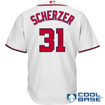 Max Scherzer Washington Nationals Majestic Cool Base Player Jersey - White