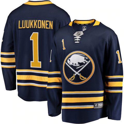 Men's Buffalo Sabres Ukko-Pekka Luukkonen Fanatics Branded Navy Breakaway Team Color Player Jersey