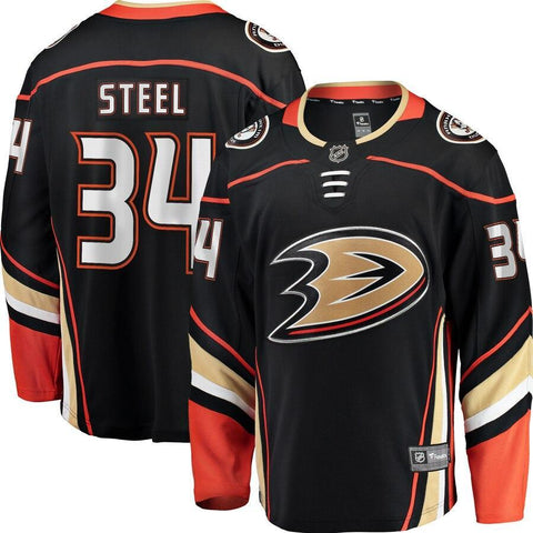 Sam Steel Anaheim Ducks Fanatics Branded Team Color Breakaway Player Jersey - Black