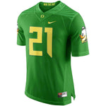 Oregon Ducks Nike #21 Limited Football Jersey - Apple Green