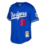 Mike Piazza Los Angeles Dodgers Mitchell & Ness Cooperstown Collection Mesh Batting Practice Jersey - Royal