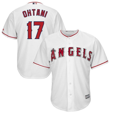 Shohei Ohtani Los Angeles Angels Majestic Official Cool Base Player Jersey - White