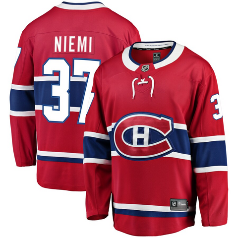 Men's Montreal Canadiens Antti Niemi Fanatics Branded Red Breakaway Player Jersey