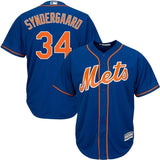 Noah Syndergaard New York Mets Majestic Official Cool Base Player Jersey - White/Royal