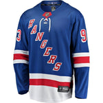 Mika Zibanejad New York Rangers Fanatics Branded Home Breakaway Player Jersey - Blue