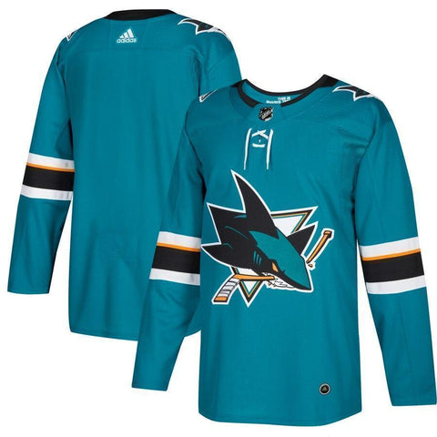 San Jose Sharks adidas Home Blank Jersey - Teal