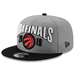 Men's Toronto Raptors New Era Graphite/Black 2019 Eastern Conference Champions Locker Room 9FIFTY Adjustable Hat