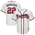 Nick Markakis Atlanta Braves Majestic 2019 Home Cool Base Player Jersey – White