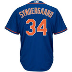 Noah Syndergaard New York Mets Majestic Official Cool Base Player Jersey - White/Royal