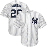 Tyler Austin New York Yankees Majestic Home Official Cool Base Player Jersey - White/Navy