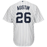 Tyler Austin New York Yankees Majestic Home Official Cool Base Player Jersey - White/Navy