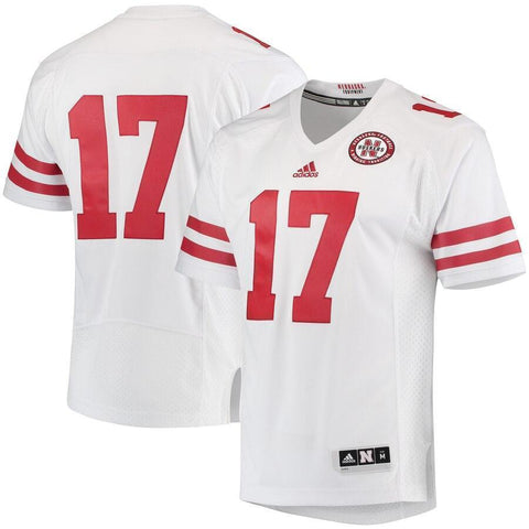 Nebraska Cornhuskers adidas Premier Football Jersey - White