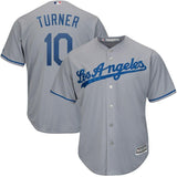 Justin Turner Los Angeles Dodgers Majestic Road Official Cool Base Player Jersey - Gray