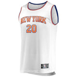 Kevin Knox New York Knicks Fanatics Branded Fast Break Jersey - Association Edition - White