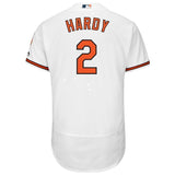 JJ Hardy Baltimore Orioles Majestic Home Flex Base Collection Player Jersey - White