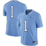 North Carolina Tar Heels Jordan Brand Game Football Jersey - Carolina Blue