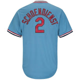 Red Schoendienst St. Louis Cardinals Majestic Cooperstown  Jersey – Light Blue