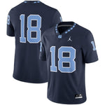 North Carolina Tar Heels Jordan Brand Game Football Jersey - Navy