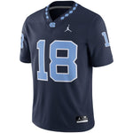 North Carolina Tar Heels Jordan Brand Game Football Jersey - Navy