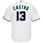 Starlin Castro Miami Marlins Majestic Home 2019 Cool Base Player Jersey - White