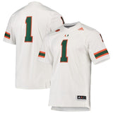 Miami Hurricanes adidas Team Premier Football Jersey - White