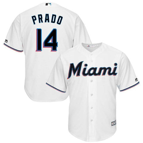 Martin Prado Miami Marlins Majestic Home 2019 Cool Base Player Jersey - White