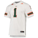 Miami Hurricanes adidas Team Premier Football Jersey - White