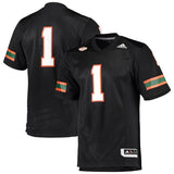 Miami Hurricanes adidas Team Premier Football Jersey - Black