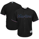 Miami Marlins Majestic  Alternate Cool Base Team Jersey - Black