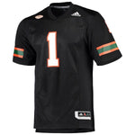 Miami Hurricanes adidas Team Premier Football Jersey - Black