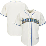 Seattle Mariners Majestic Official Cool Base Jersey - Cream