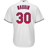 Tyler Naquin Cleveland Indians Majestic Home Cool Base Jersey - White