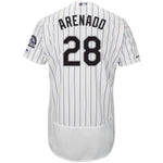 Nolan Arenado Colorado Rockies Majestic Home Collection Flex Base Player Jersey - White/Purple