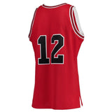 Men's Chicago Bulls Michael Jordan Mitchell & Ness Red Hardwood Classics #12 Jersey