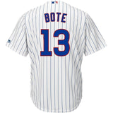 David Bote Chicago Cubs Majestic Home Official Cool Base Player Jersey - White/Royal