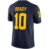 Tom Brady Michigan Wolverines Jordan Brand Alumni Football Jersey - Navy