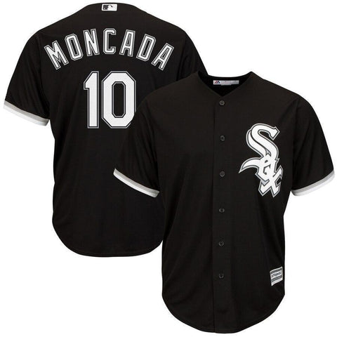 Yoan Moncada Chicago White Sox Majestic Alternate Official Cool Base Replica Player Jersey - Black/White