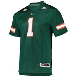 Miami Hurricanes adidas Team Premier Football Jersey - Green