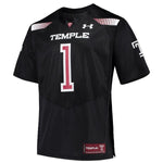 #1 Temple Owls Under Armour Team Replica Football Jersey - Black