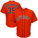 Justin Verlander Houston Astros Majestic Official Cool Base Player Jersey - Orange