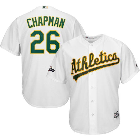 Matt Chapman Oakland Athletics Majestic 2019 Postseason Official Cool Base Player Jersey - White