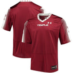 Temple Owls Under Armour Replica Football Jersey - Garnet