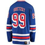 Wayne Gretzky New York Rangers Fanatics Branded Premier Breakaway Retired Player Jersey - Blue