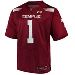 #1 Temple Owls Under Armour Team Replica Football Jersey - Garnet