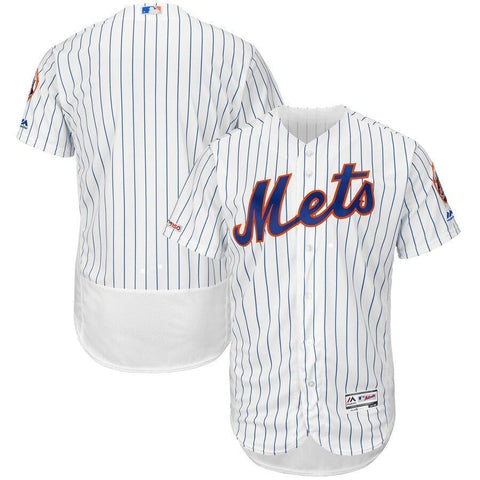 New York Mets Majestic Home Flex Base Collection Team Jersey - White/Royal