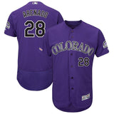 Nolan Arenado Colorado Rockies Majestic Home Collection Flex Base Player Jersey - White/Purple