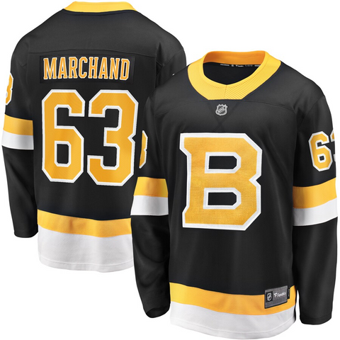 Men's Boston Bruins Brad Marchand Fanatics Branded Black Alternate Premier Breakaway Player Jersey